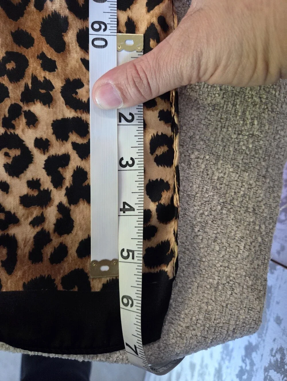 Silky Leopard Print Long Scarf Black Border Animal Print Sheer Chiffon